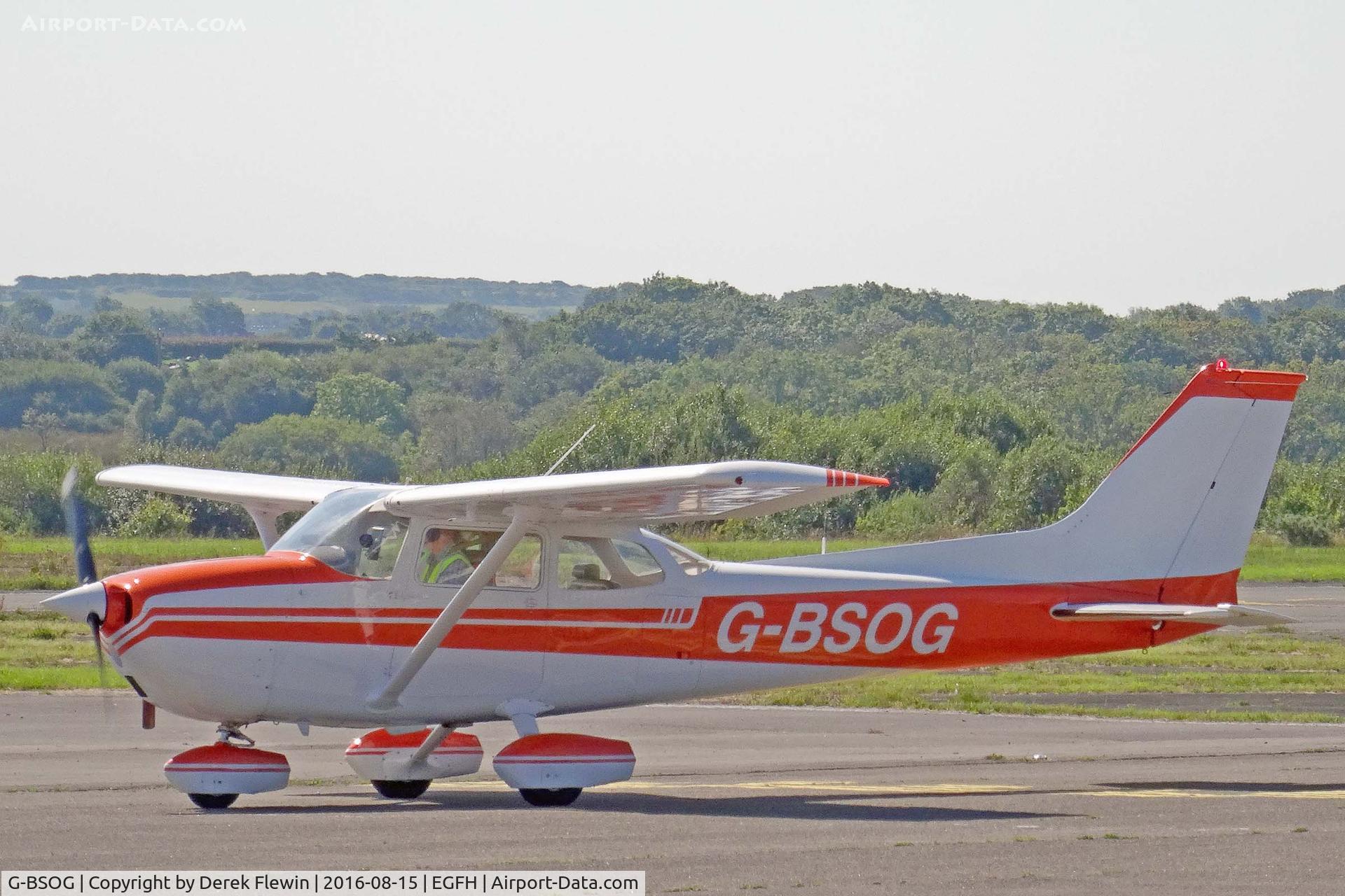 G-BSOG, 1974 Cessna 172M C/N 172-63636, Skyhawk, Staverton Gloucestershire based, previously N1508V, seen taxxing in.