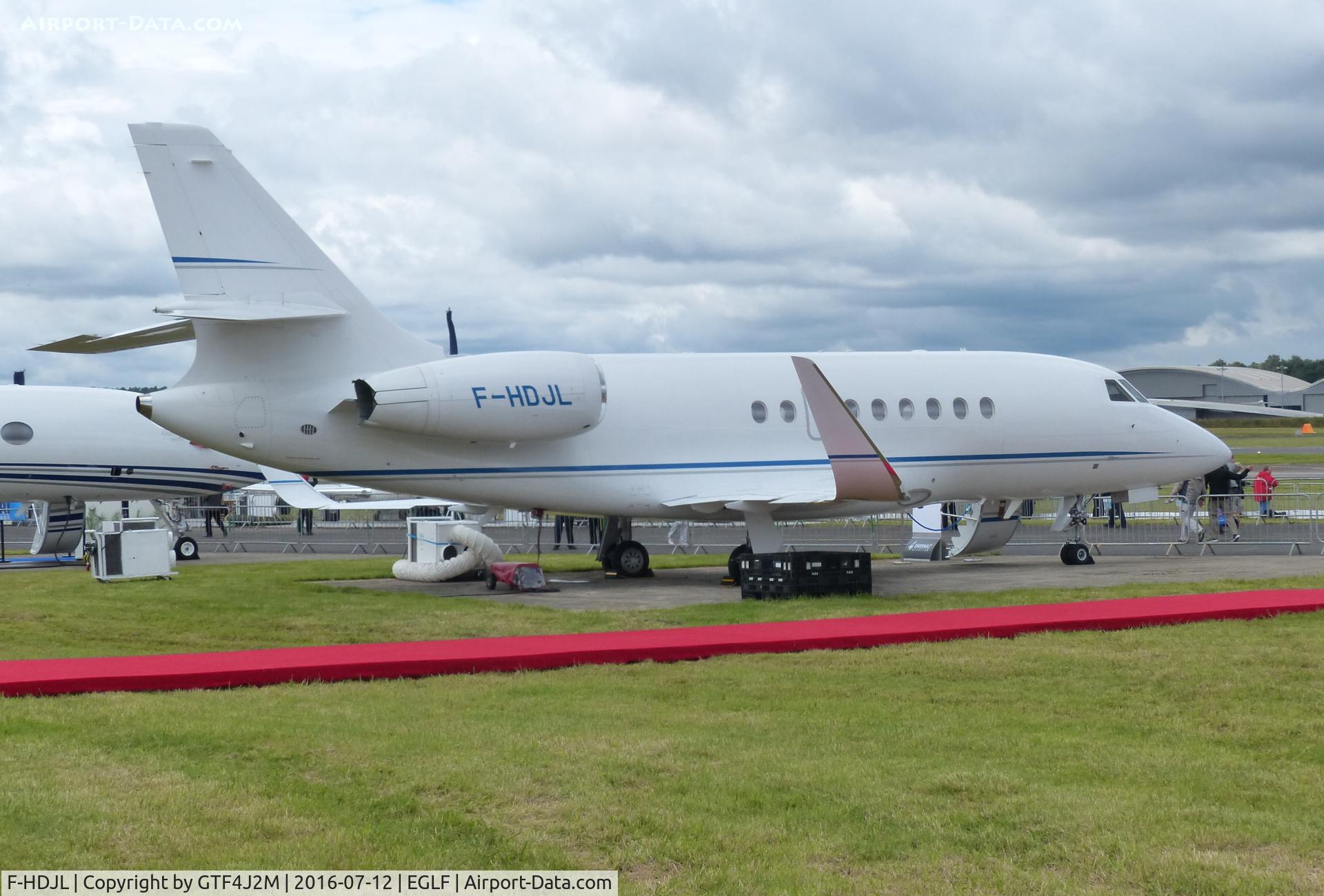 F-HDJL, 2009 Dassault Falcon 2000LX C/N 161, F-HDJL at Farnborough 12.7.16
