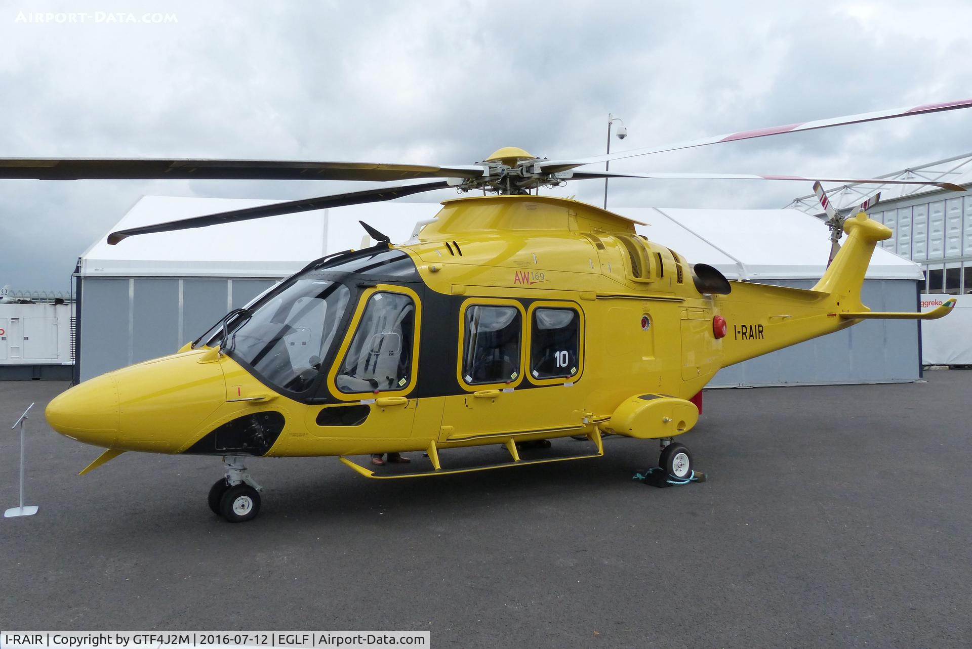 I-RAIR, 2015 AgustaWestland AW169 C/N 69010, I-RAIR at Farnborough 12.7.16