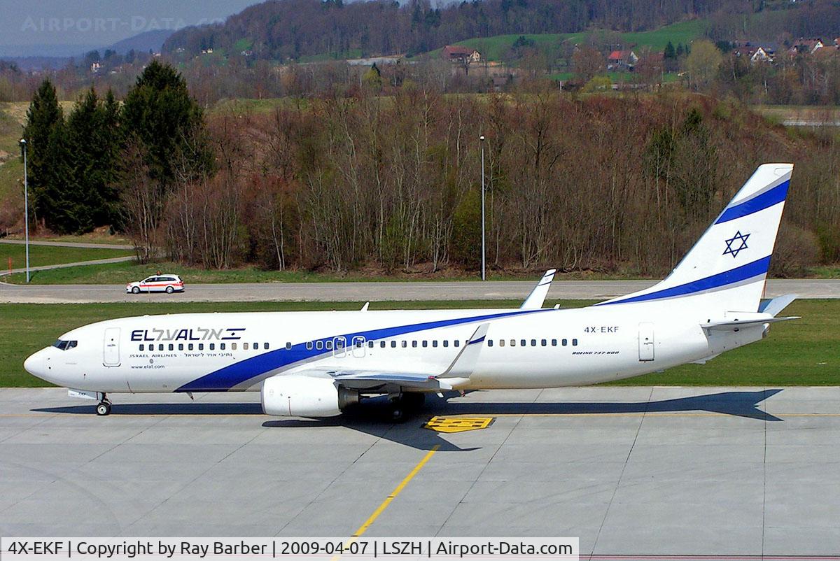 4X-EKF, 2008 Boeing 737-8HX C/N 29638, Boeing 737-8HX [29638] (El Al Israel Airlines) Zurich~HB 07/04/2009