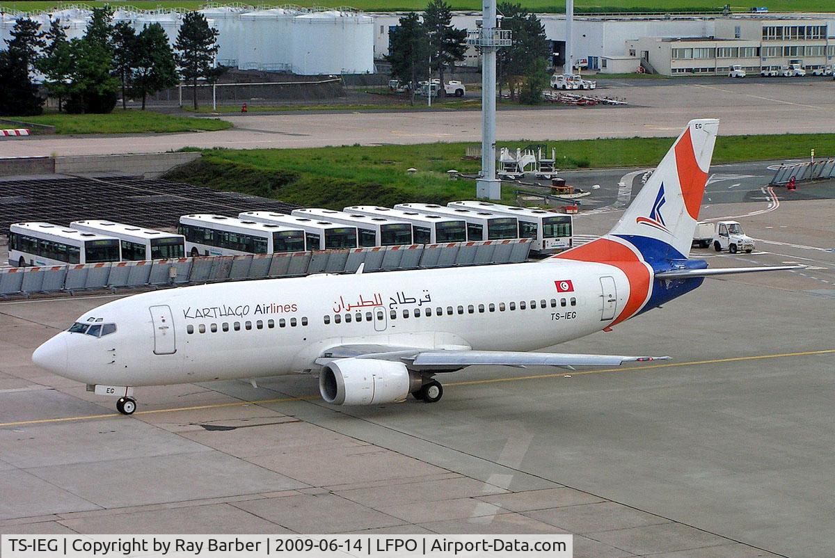 TS-IEG, 1998 Boeing 737-31S C/N 29116, Boeing 737-31S [29116] (Karthago Airlines) Paris-Orly~F 14/06/2009