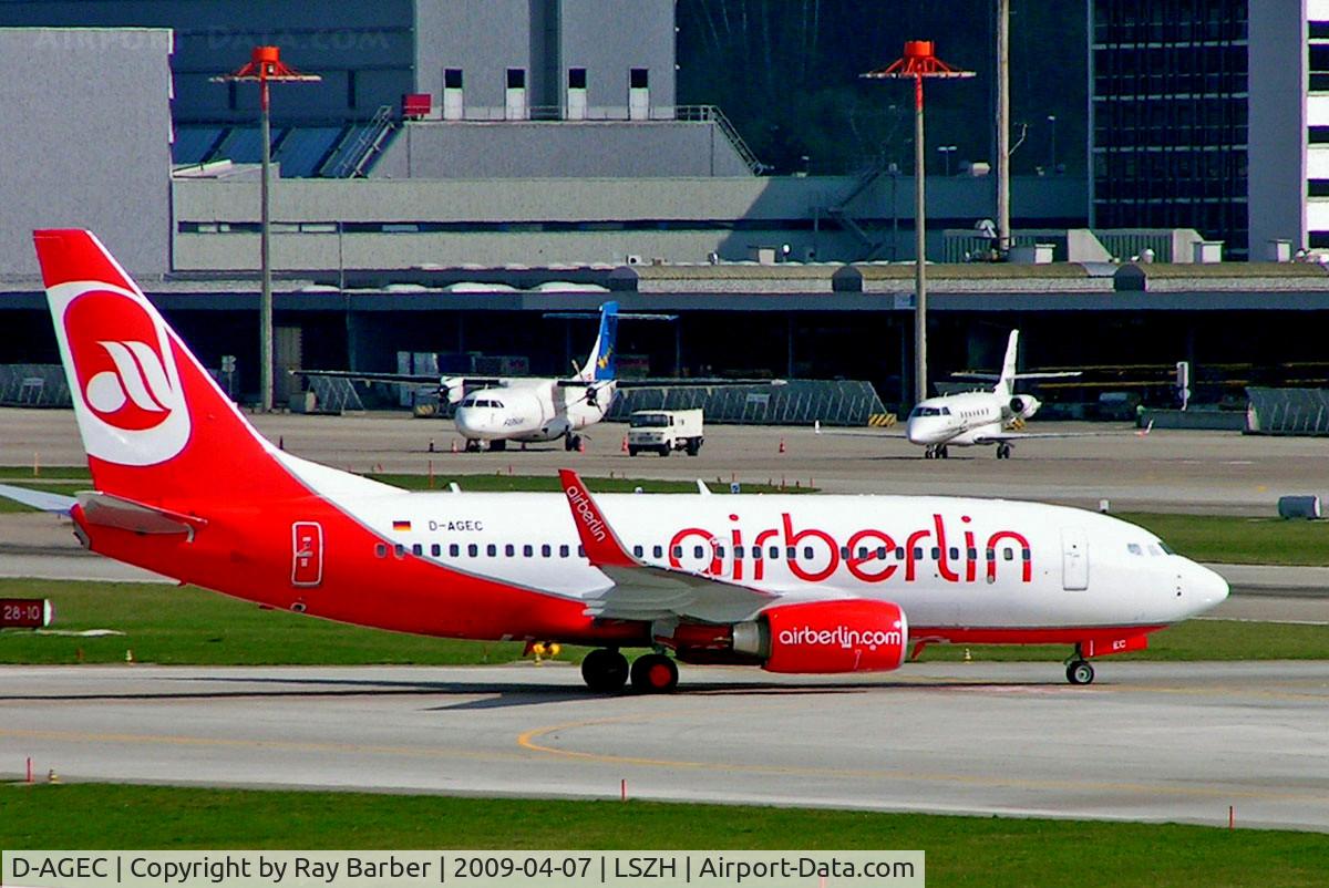 D-AGEC, 2009 Boeing 737-76J C/N 36118, Boeing 737-76J [36118] (Air Berlin) Zurich~HB 07/04/2009