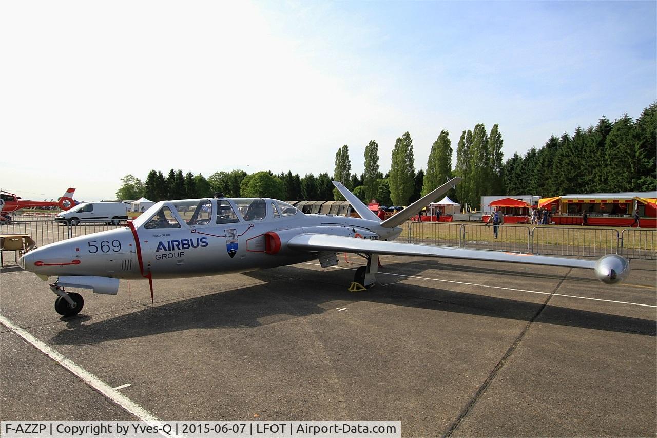 F-AZZP, 1966 Fouga CM-170R Magister C/N 569, Fouga CM-170R Magister, Static display, Tours-St Symphorien Air Base 705 (LFOT-TUF) Open day 2015