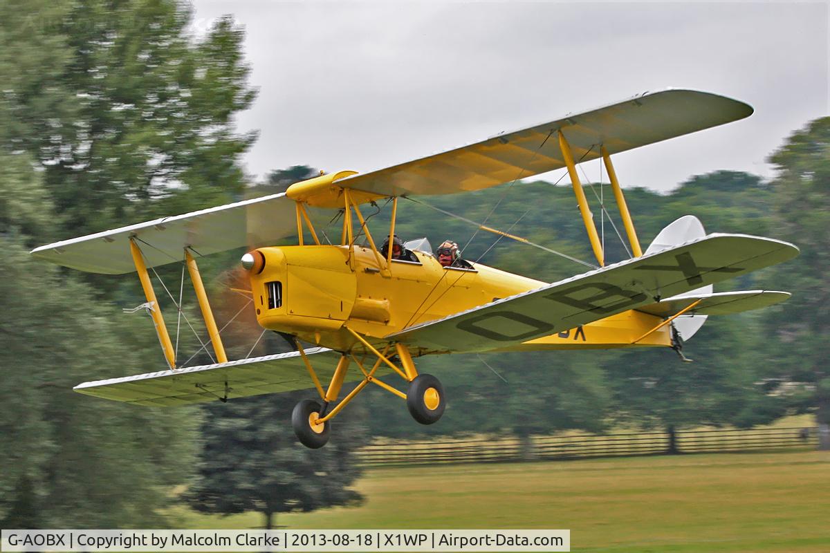 G-AOBX, 1940 De Havilland DH-82A Tiger Moth II C/N 83653, De Havilland DH-82A Tiger Moth II at The De Havilland Moth Club's 28th International Moth Rally at Woburn Abbey. August 2013.