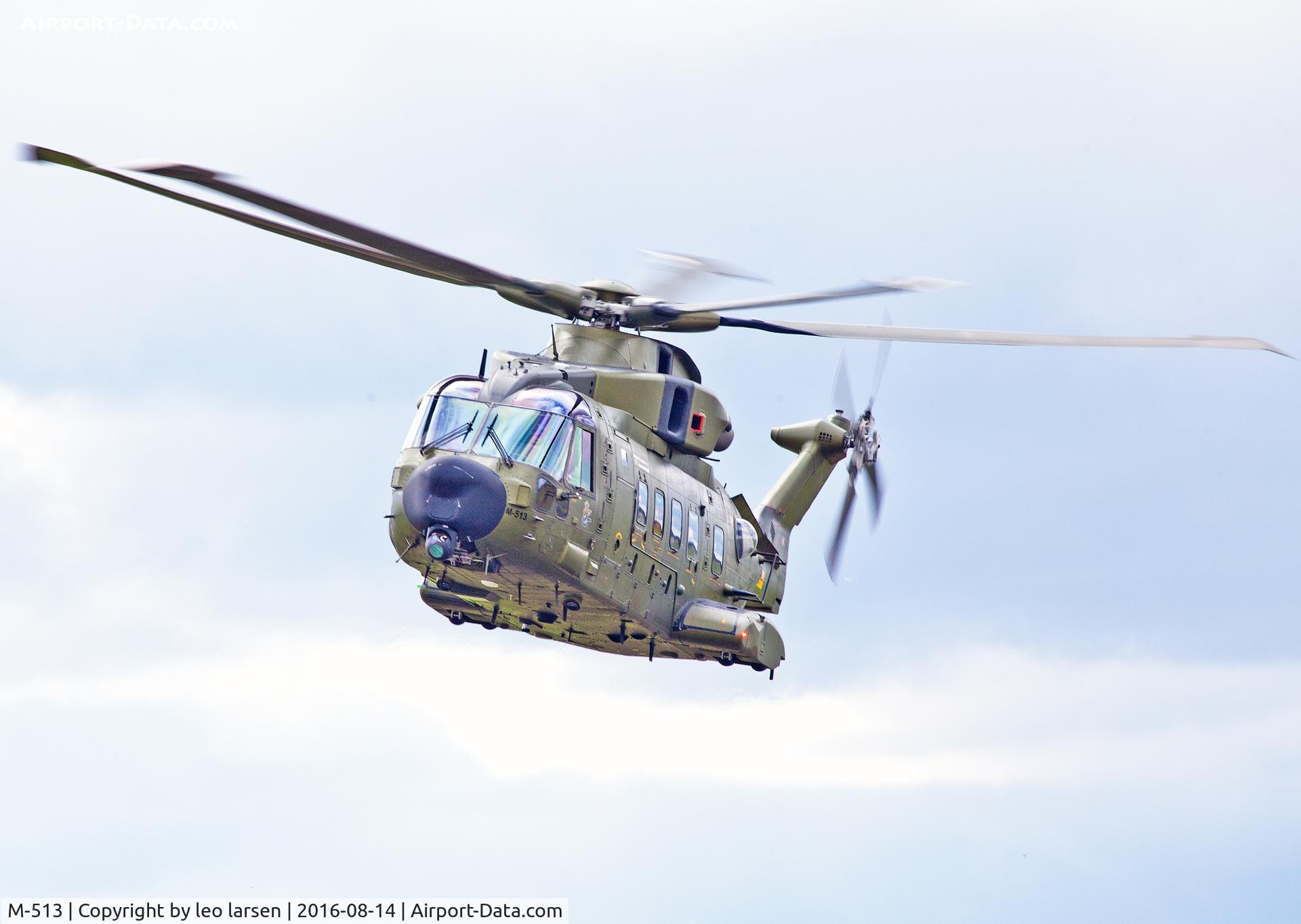 M-513, 2006 AgustaWestland EH-101 Mk.512 Merlin Joint Supporter C/N 50162/512013/DEN13, Vaerloese Air Base 14.8.16