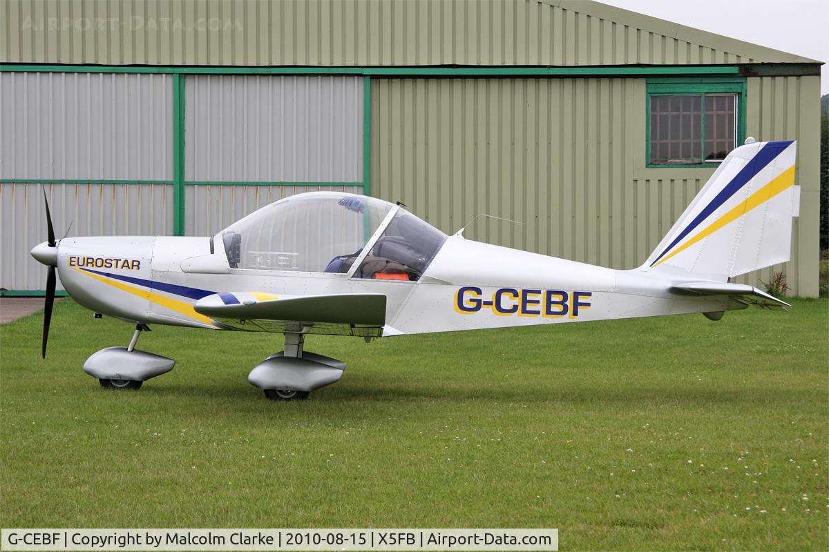 G-CEBF, 2006 Aerotechnik EV-97A Eurostar C/N PFA 315A-14525, Aerotechnik EV-97A Eurostar, Fishburn Airfield, August 2010.