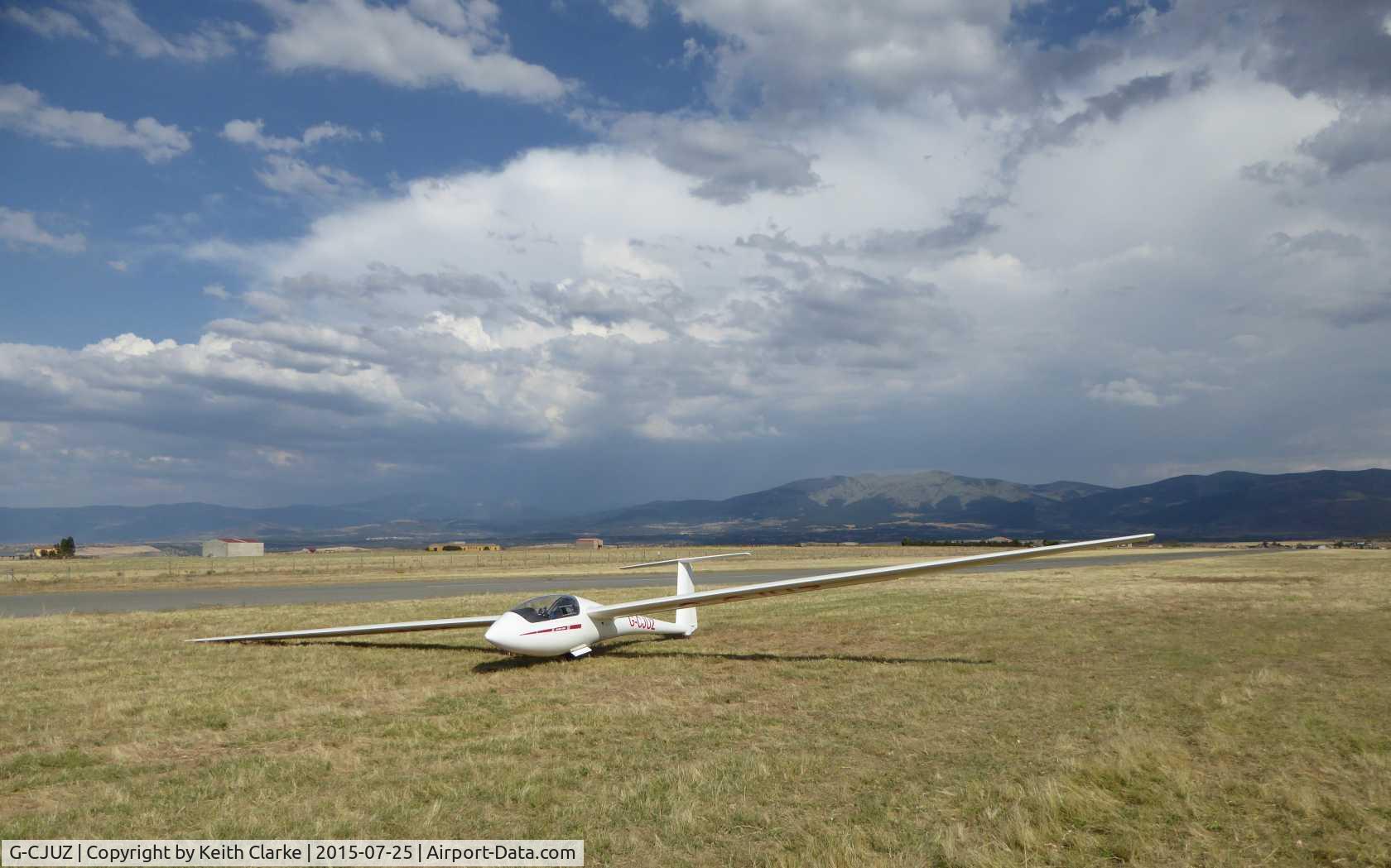 G-CJUZ, 1977 Schleicher ASW-19B C/N 19146, Landed down at Fuentemilanos aerodrome in central Spain
