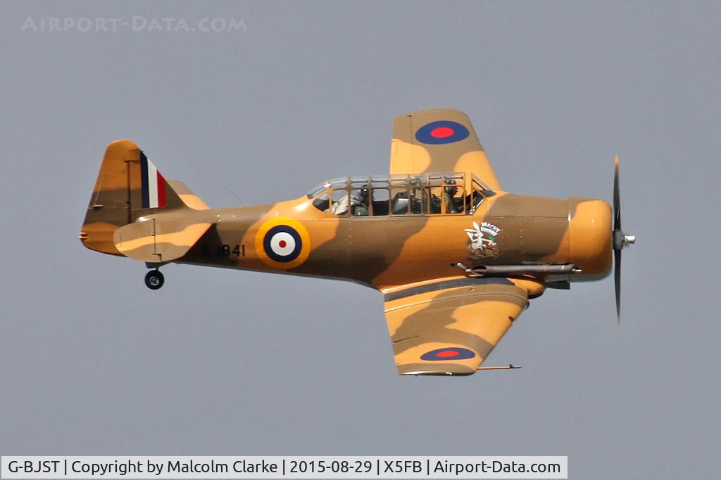 G-BJST, 1953 Canadian Car & Foundry T-6H Harvard Mk.4M C/N 14A-2429, Canadian Car & Foundry T-6H Harvard Mk4M. 'Wackey Wabbit' at Fishburn Airfield, August 29th 2015.