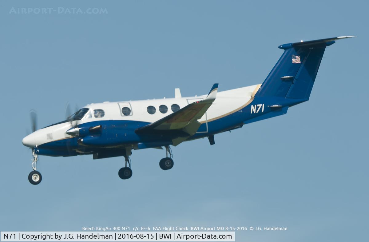 N71, 1988 Beech 300 C/N FF-6, FAA flight check