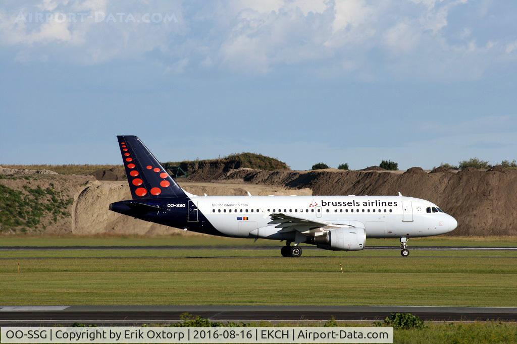 OO-SSG, 2000 Airbus A319-112 C/N 1160, OO-SSG taxing for takeoff 04R