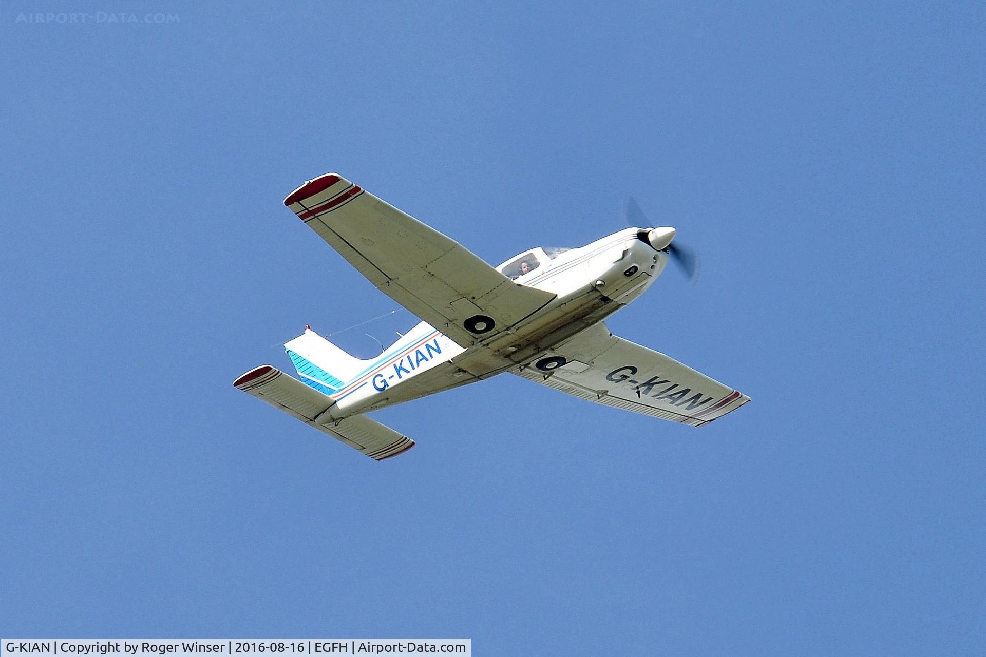 G-KIAN, 1978 Piper PA-28R-201 Cherokee Arrow III C/N 28R-7837022, Visiting Arrow III on overhead join.