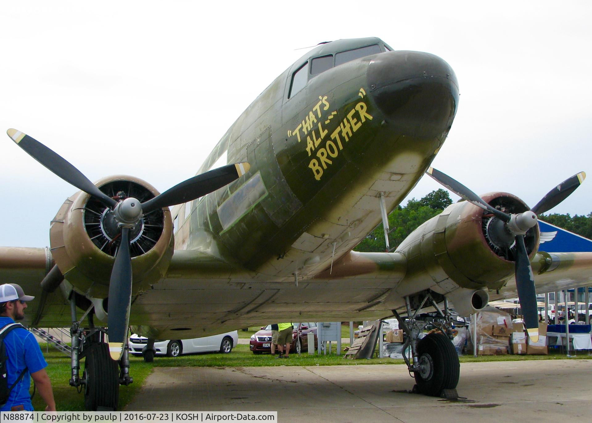 N88874, 1944 Douglas DC3C (C-47A) C/N 12693, AirVenture 2016
