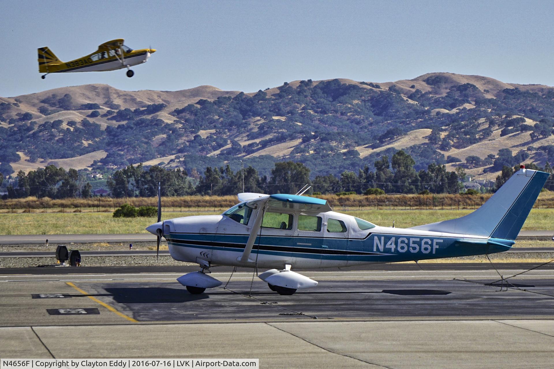 N4656F, 1966 Cessna P206A Super Skylane C/N P206-0256, Cessna N4656F parked at Livermore airport. 2016.