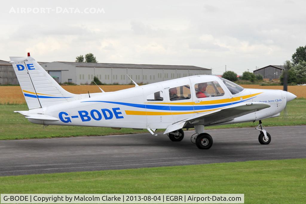 G-BODE, 1988 Piper PA-28-161 Cherokee Warrior II C/N 2816039, Piper PA-28-161 at The Summer Madness Fly-In,The Real Aeroplane Company, Breighton Airfield, August 2013.