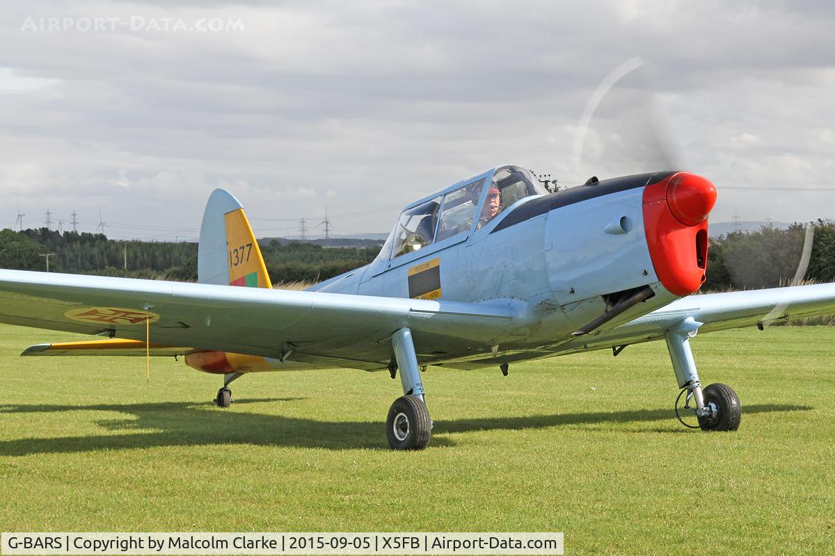 G-BARS, 1952 De Havilland DHC-1 Chipmunk T.10 C/N C1/0557, De Havilland DHC-1 Chipmunk 22 at Fishburn Airfield, September 5th 2015.
