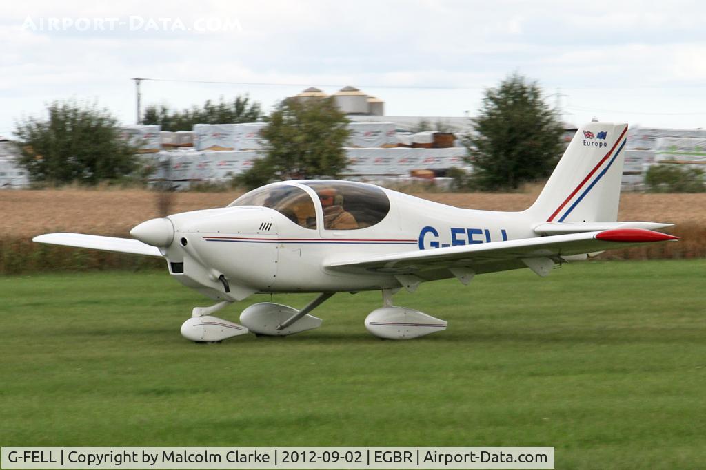 G-FELL, 1998 Europa XS Tri-Gear C/N PFA 247-13208, Europa XS at The Real Aeroplane Company's Wings & Wheels weekend, Breighton Airfield, September 2012.