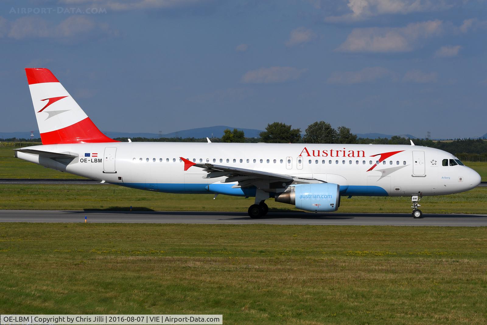 OE-LBM, 2001 Airbus A320-214 C/N 1504, Austrian Airlines