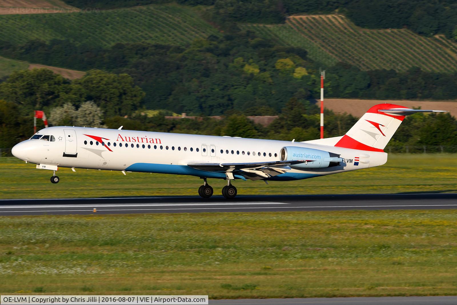 OE-LVM, 1991 Fokker F100 (F-28-0100) C/N 11361, Austrian