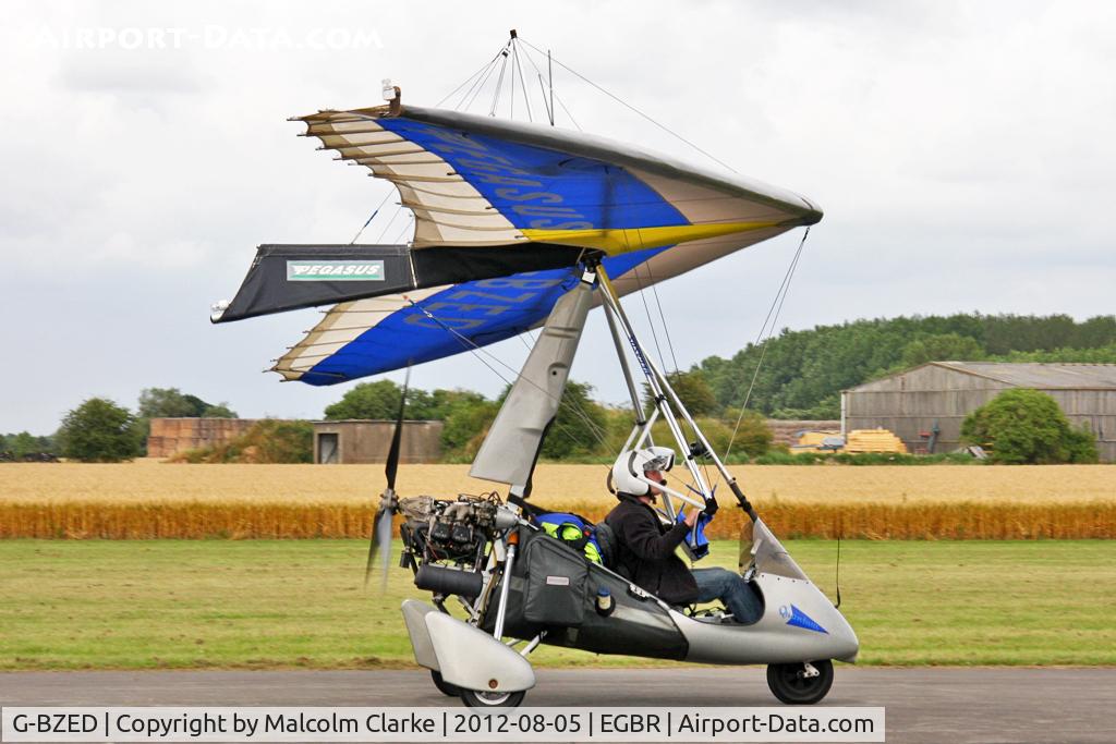 G-BZED, 2000 Pegasus Quantum 15-912 C/N 7600, Pegasus Quantum 15-912 at The Real Aeroplane Company Summer Madness Fly-In, Breighton Airfield, August 2012.