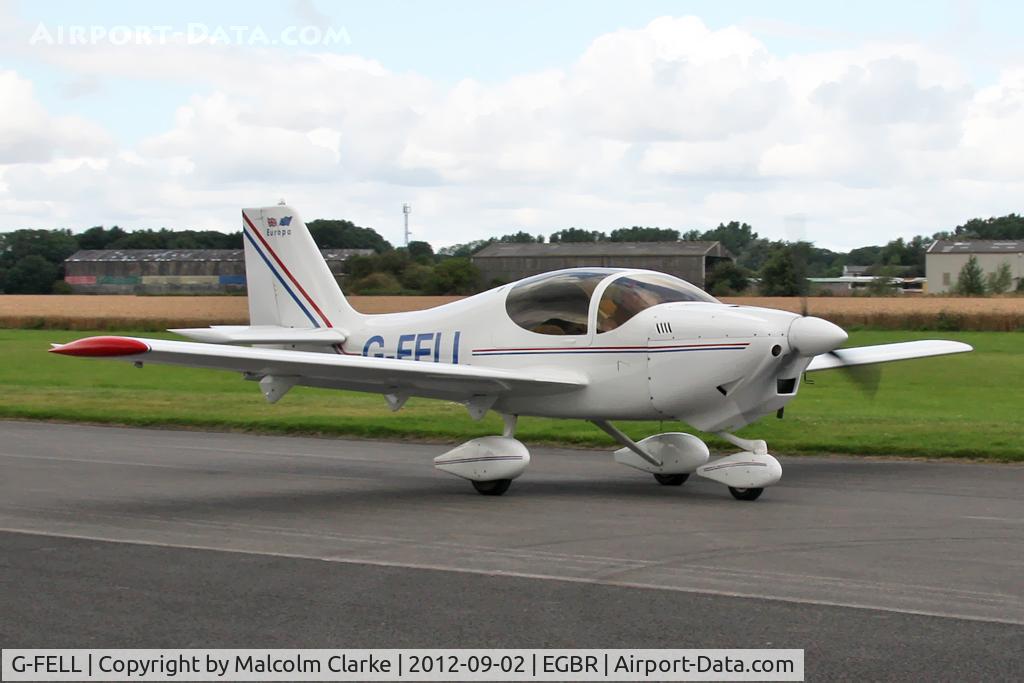 G-FELL, 1998 Europa XS Tri-Gear C/N PFA 247-13208, Europa XS at The Real Aeroplane Company's Wings & Wheels weekend, Breighton Airfield, September 2012.