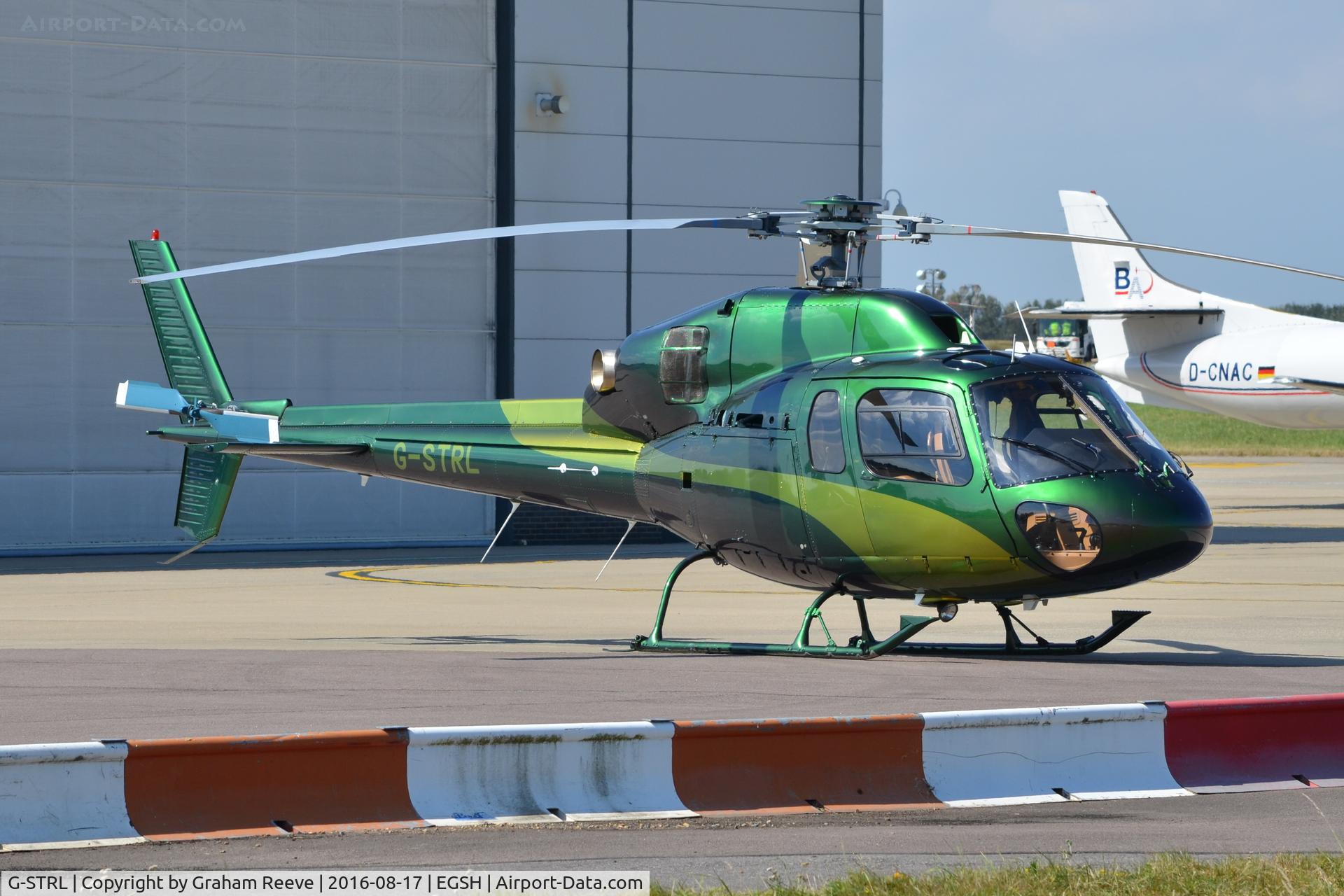 G-STRL, 2004 Eurocopter AS-355N Ecureuil 2 C/N 5733, Parked at Norwich.