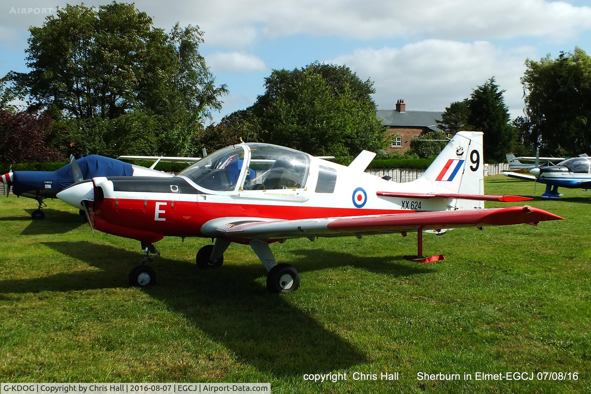 G-KDOG, 1973 Scottish Aviation Bulldog Series 120 Model 121 C/N BH120/289, at the Royal Aero Club (RRRA) Air Race, Sherburn in Elmet