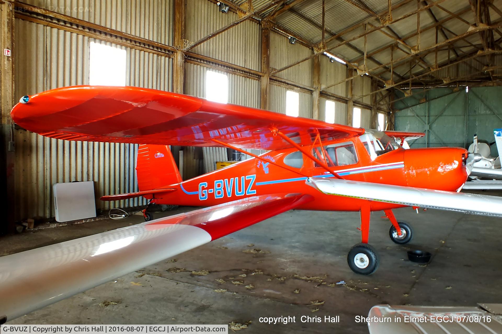 G-BVUZ, 1946 Cessna 120 C/N 11334, at the Royal Aero Club (RRRA) Air Race, Sherburn in Elmet