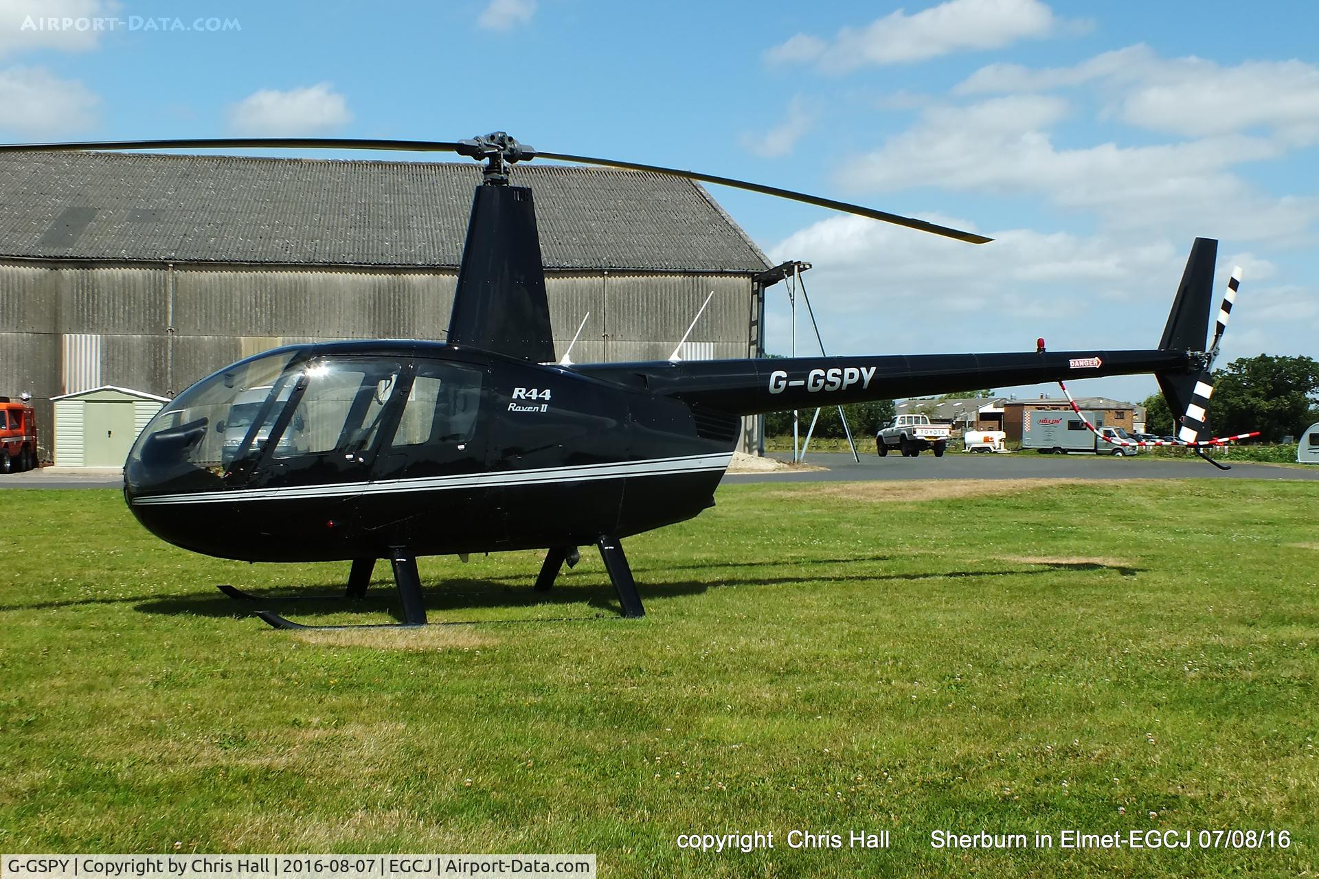 G-GSPY, 2005 Robinson R44 Raven II C/N 10772, at Sherburn in Elmet