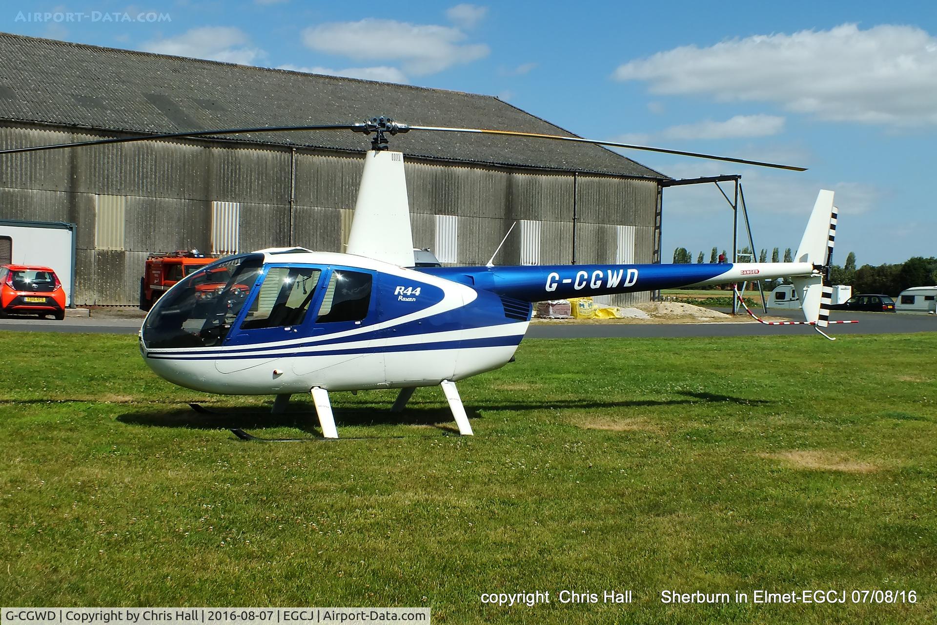 G-CGWD, 2007 Robinson R44 Raven C/N 1695, at Sherburn in Elmet