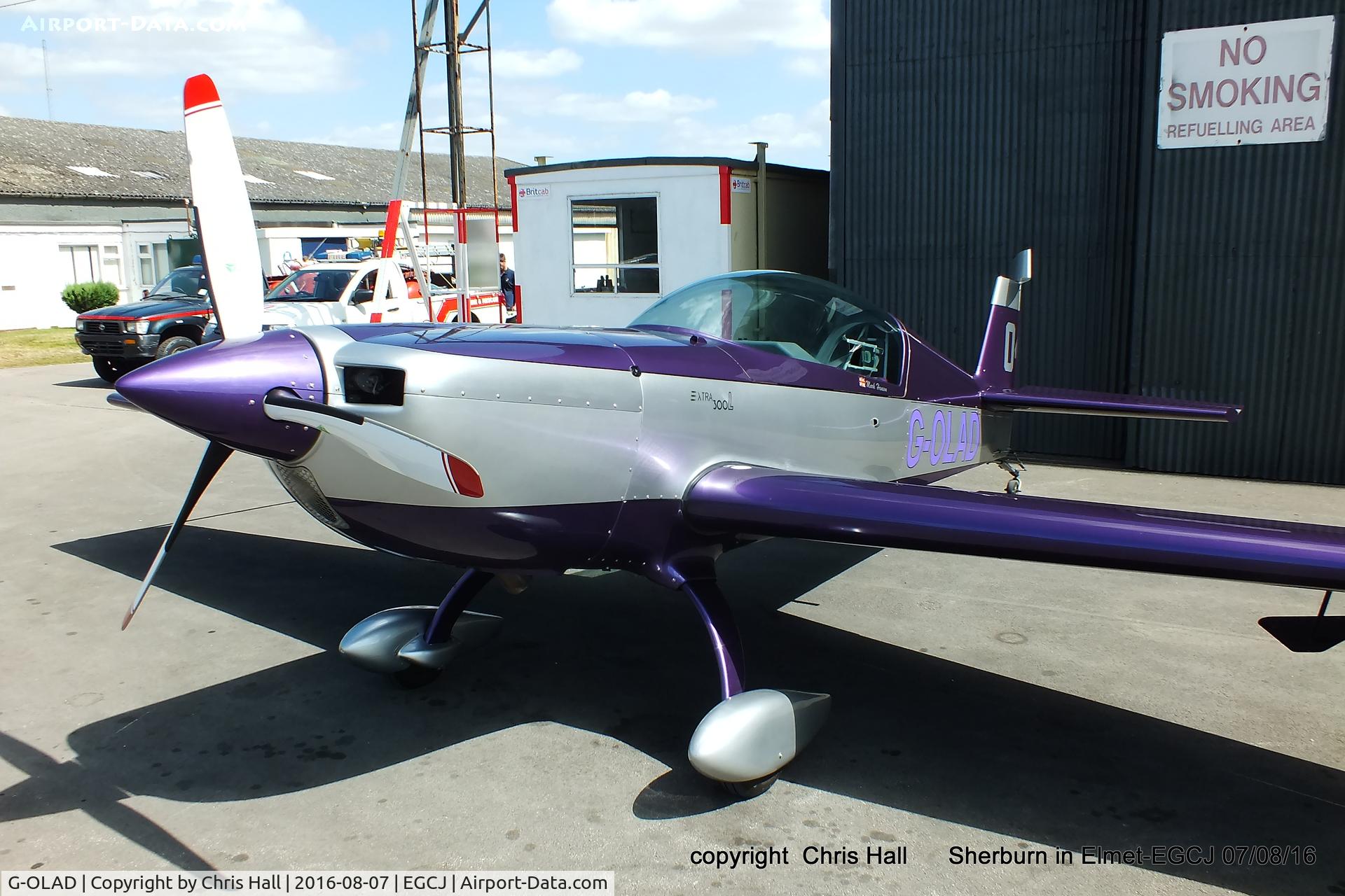 G-OLAD, 2007 Extra EA-300L C/N 1270, at the Royal Aero Club (RRRA) Air Race, Sherburn in Elmet