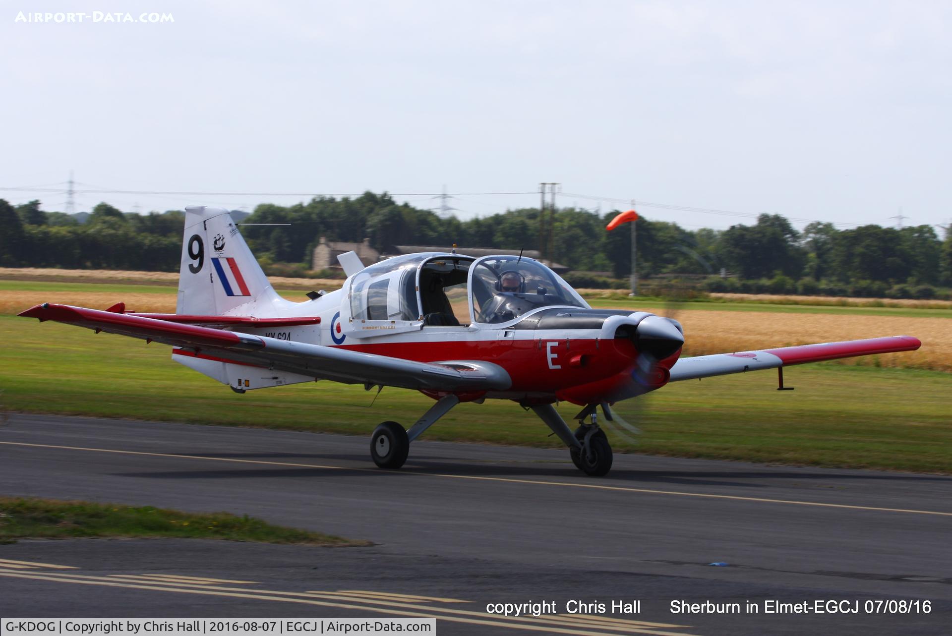G-KDOG, 1973 Scottish Aviation Bulldog Series 120 Model 121 C/N BH120/289, at the Royal Aero Club (RRRA) Air Race, Sherburn in Elmet