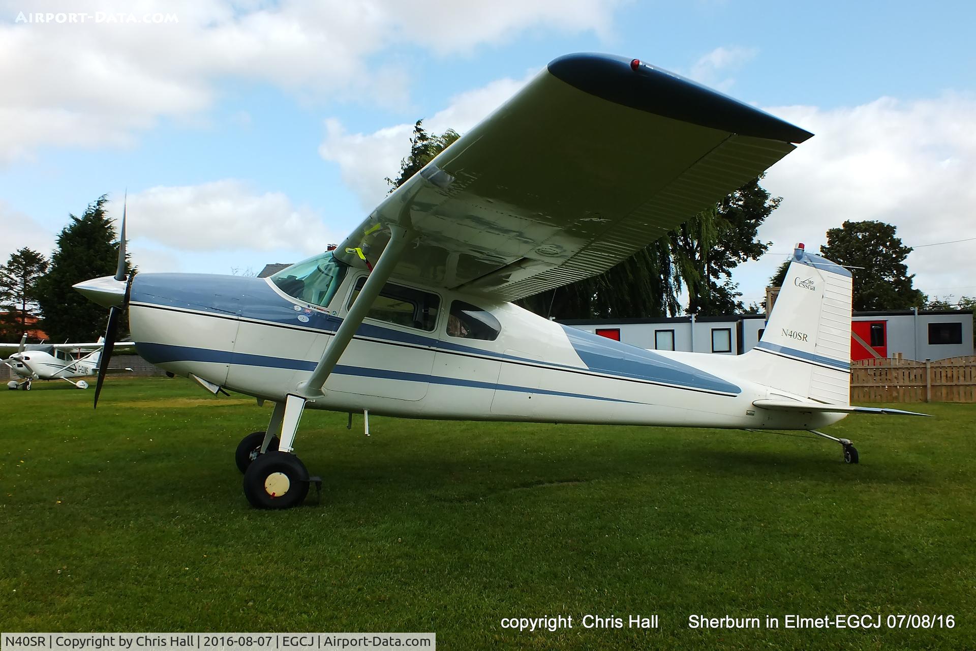 N40SR, 1962 Cessna 180E C/N 18051093, at the Royal Aero Club (RRRA) Air Race, Sherburn in Elmet