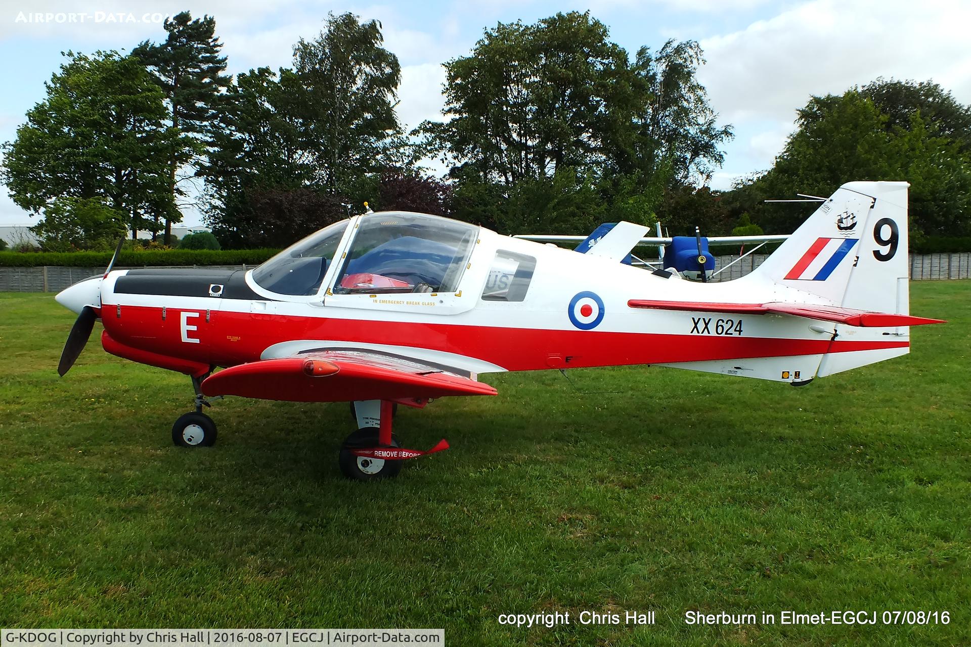 G-KDOG, 1973 Scottish Aviation Bulldog Series 120 Model 121 C/N BH120/289, at the Royal Aero Club (RRRA) Air Race, Sherburn in Elmet