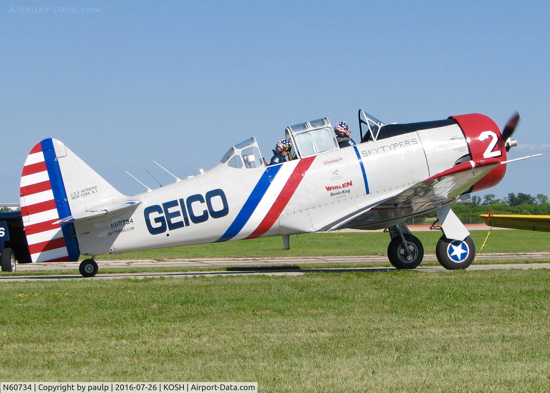 N60734, 1940 North American SNJ-2 Texan C/N 2032, AirVenture 2016.