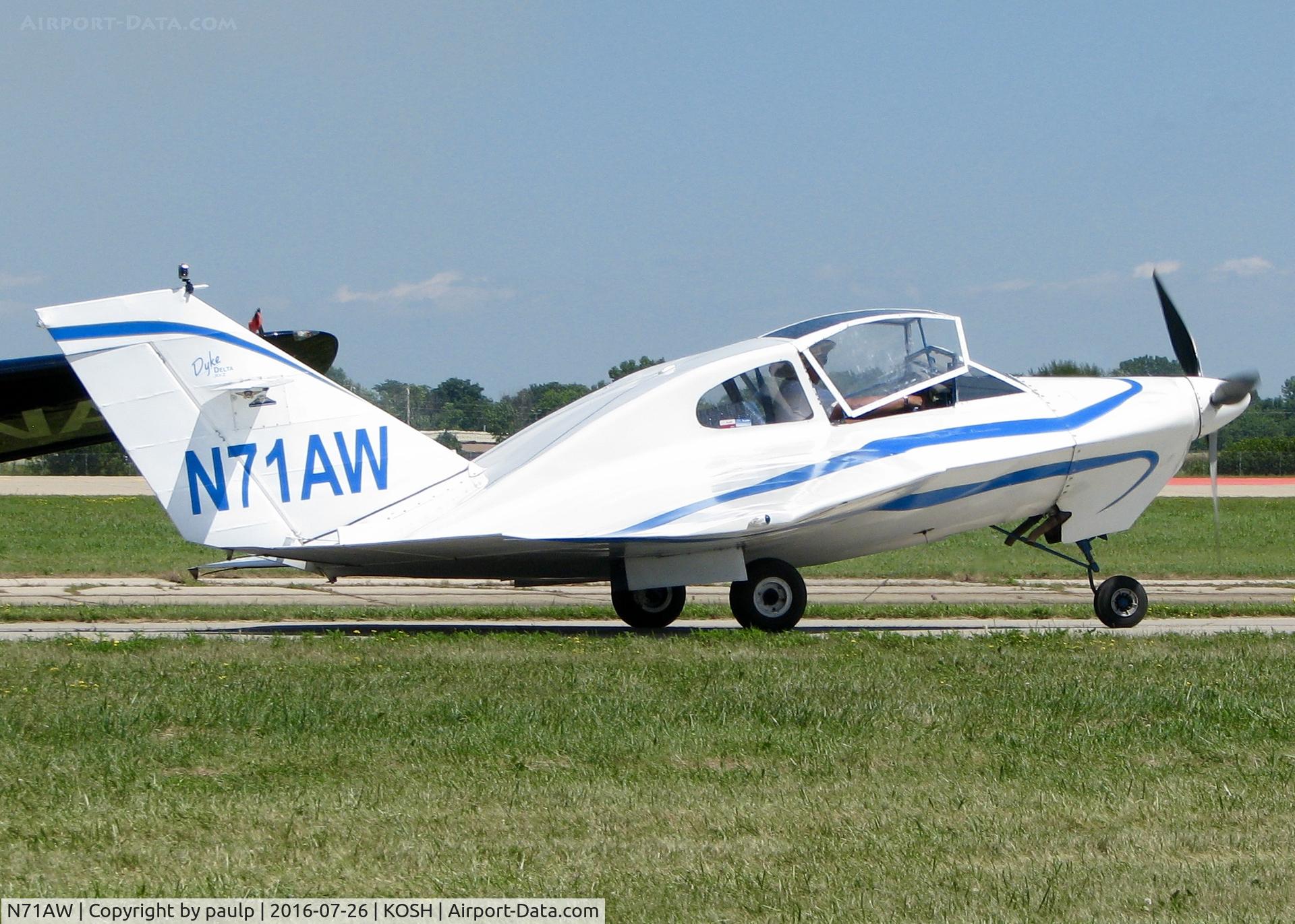 N71AW, 2010 Dyke JD-2 Delta C/N 1123, AirVenture 2016.