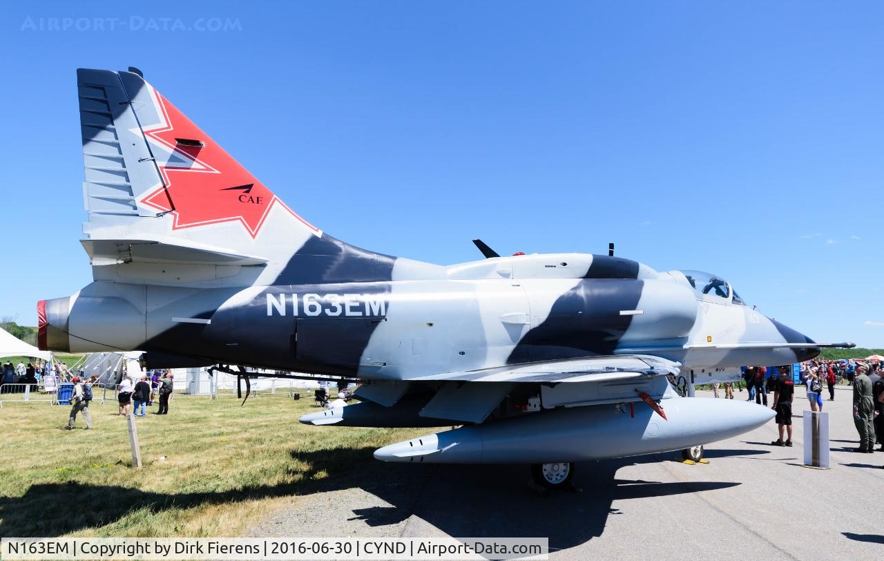 N163EM, 1972 Douglas A-4N Skyhawk C/N 159815, Static display at the Gatineau Air Show.