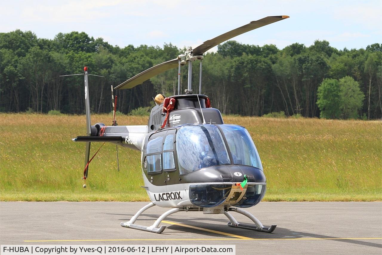 F-HUBA, 1988 Bell 206B JetRanger III C/N 3881, Bell 206B JetRanger III, Parking area, Moulins - Montbeugny Airport (LFHY-XMU)