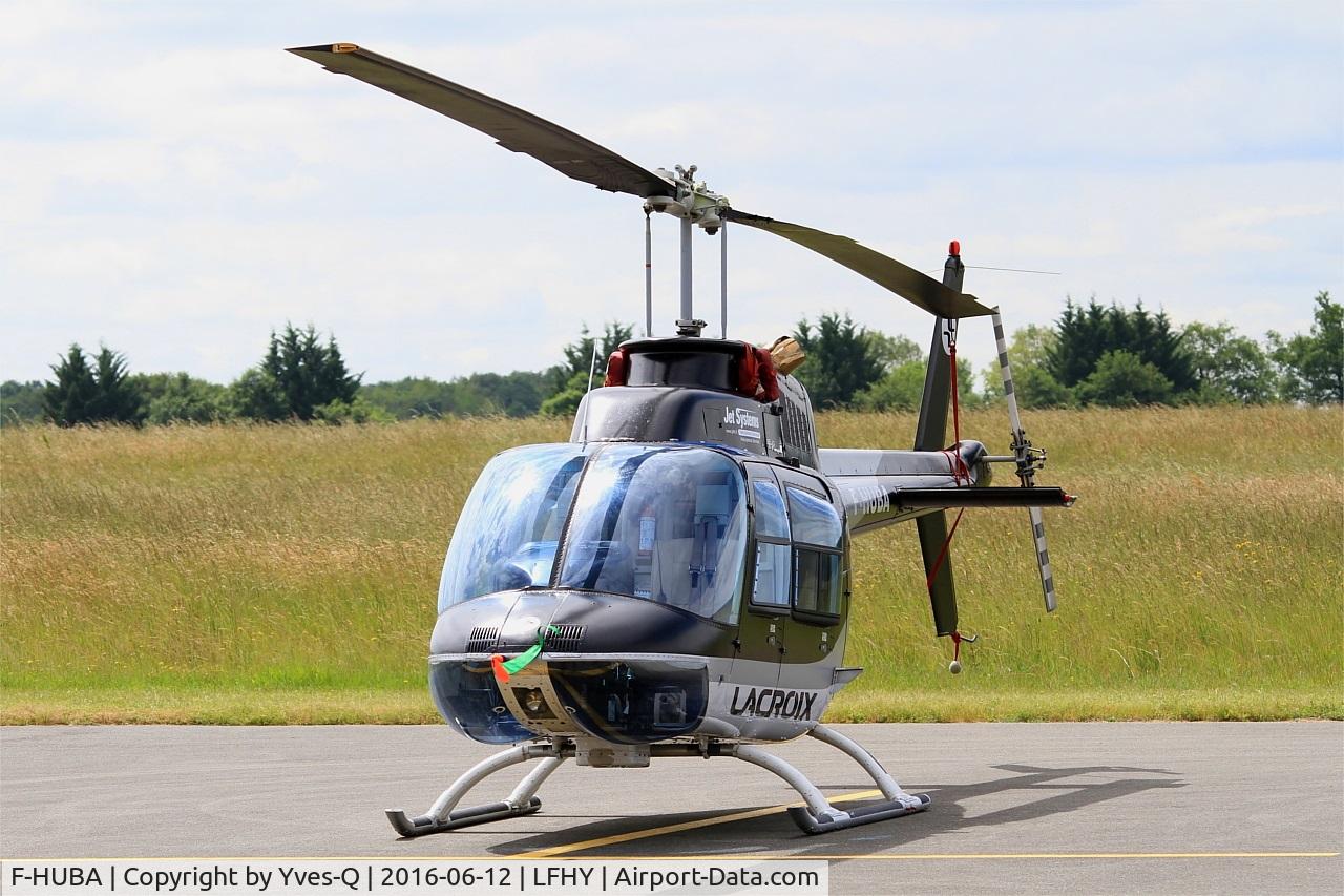 F-HUBA, 1988 Bell 206B JetRanger III C/N 3881, Bell 206B JetRanger III, Parking area, Moulins - Montbeugny Airport (LFHY-XMU)