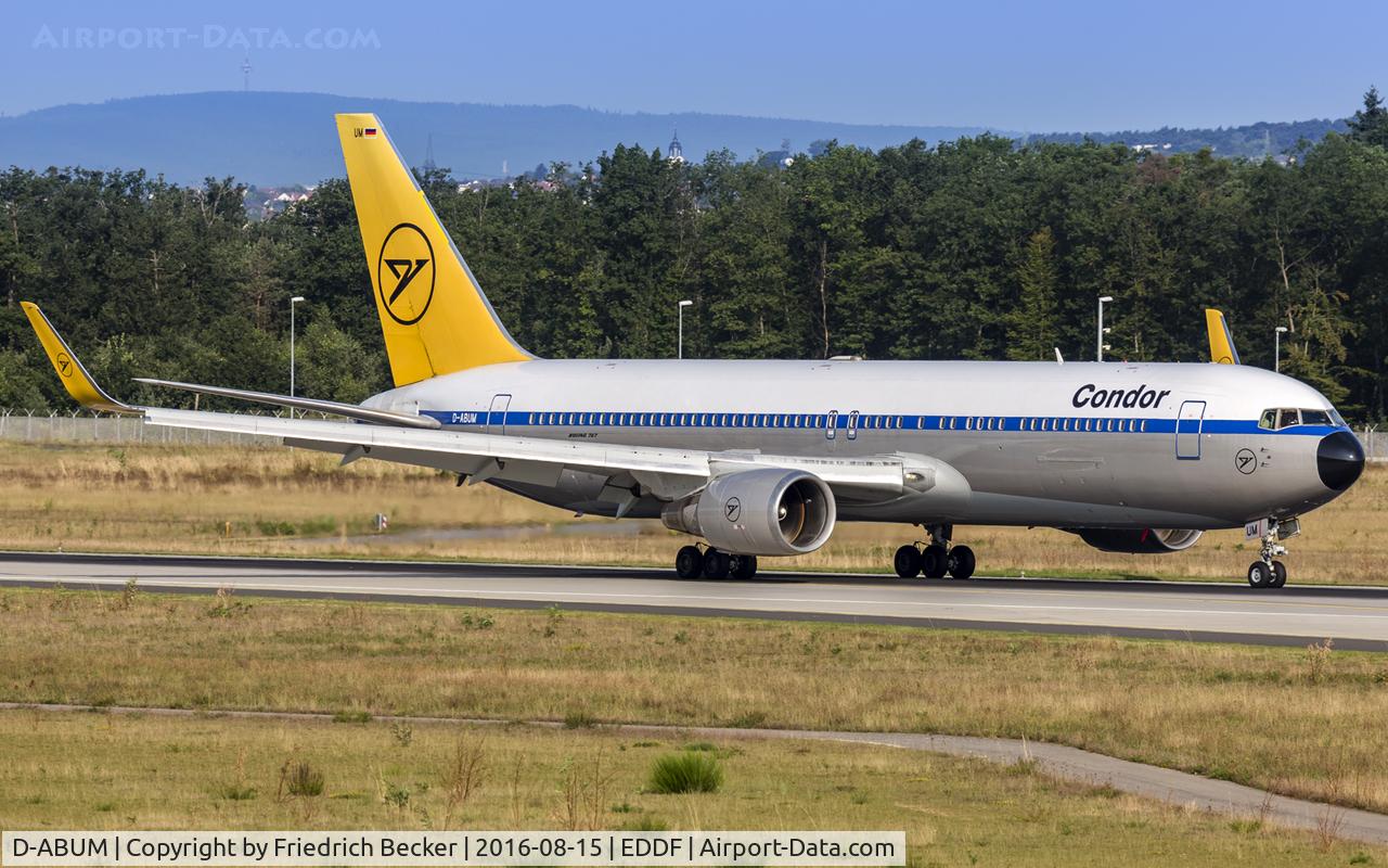 D-ABUM, 1994 Boeing 767-31B C/N 25170, decelerating after touchdown