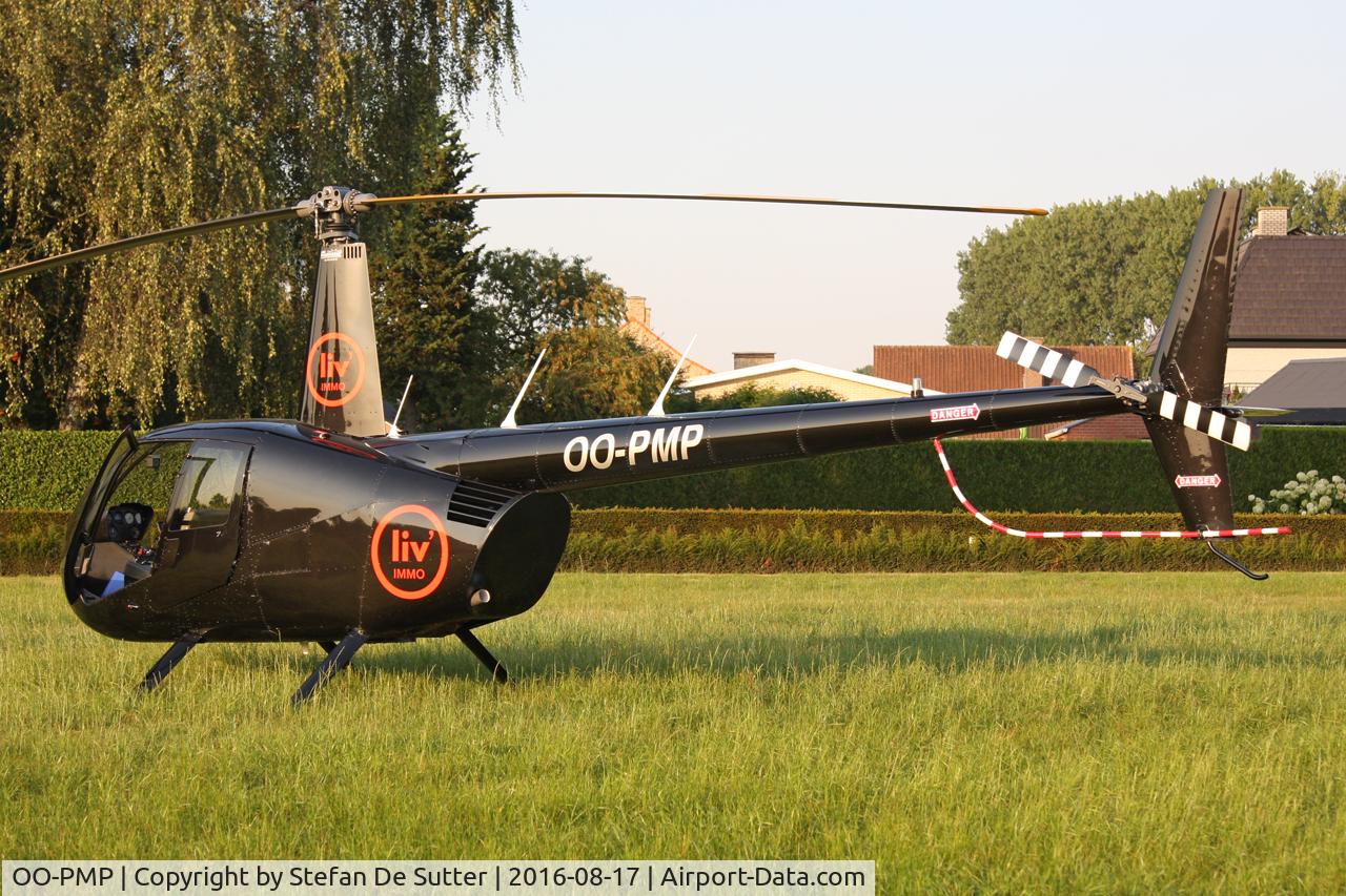 OO-PMP, 2011 Robinson R44 Raven I C/N 2120, Surprise visit in Zomergem, Belgium. First picture.
