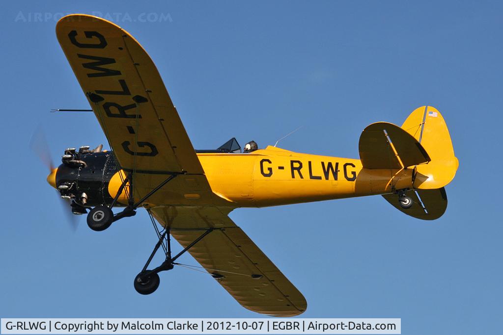 G-RLWG, 1942 Ryan PT-22 Recruit (ST3KR) C/N 1716, Ryan PT-22 Recruit (ST3KR). Hibernation Fly-In, The Real Aeroplane Company, Breighton Airfield, October 7th 2012.