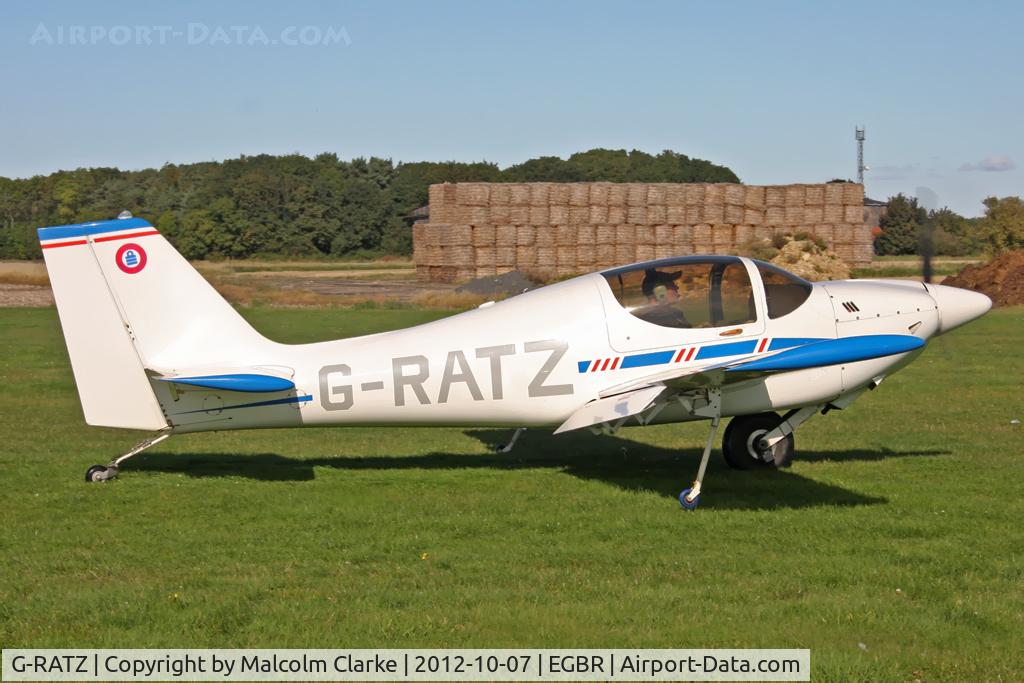 G-RATZ, 1997 Europa Monowheel C/N PFA 247-12582, Europa Monowheel at The Real Aeroplane Company's Hibernation Fly-In, Breighton Airfield, October 7th 2012.
