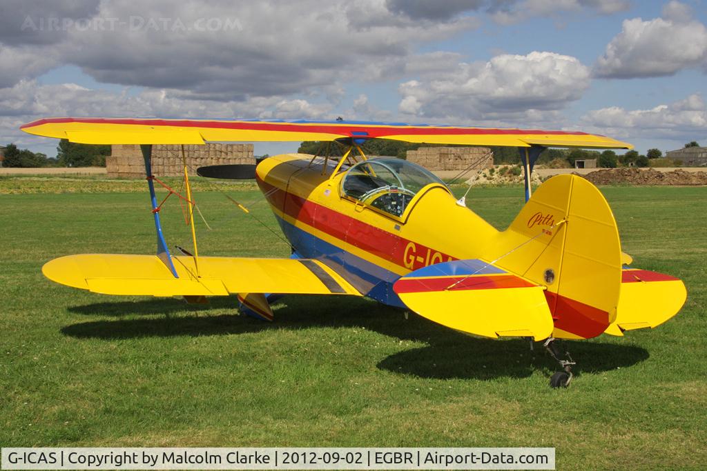 G-ICAS, 1996 Aviat Pitts S-2B Special C/N 5344, Aviat Pitts S-2B at The Real Aeroplane Company's Wings & Wheels Weekend, Breighton Airfield, September 2nd 2012.