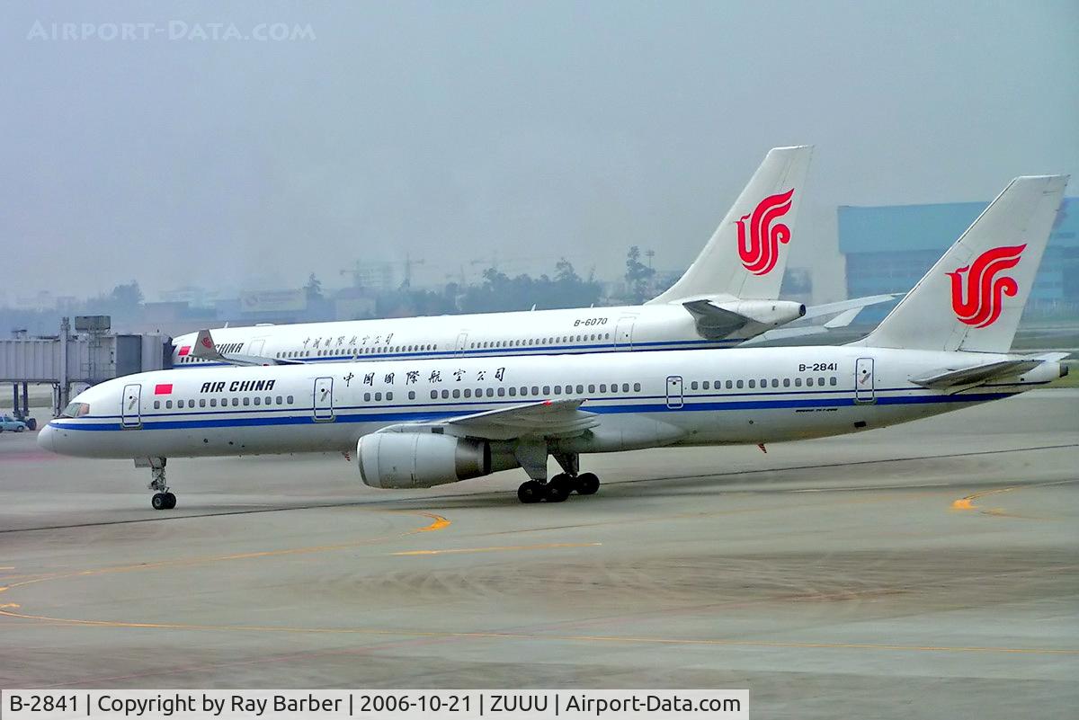 B-2841, Boeing 757-2Z0 C/N 27367, Boeing 757-2Z0 [27367] (Air China) Chengdu-Shuangliu~B 21/10/2006