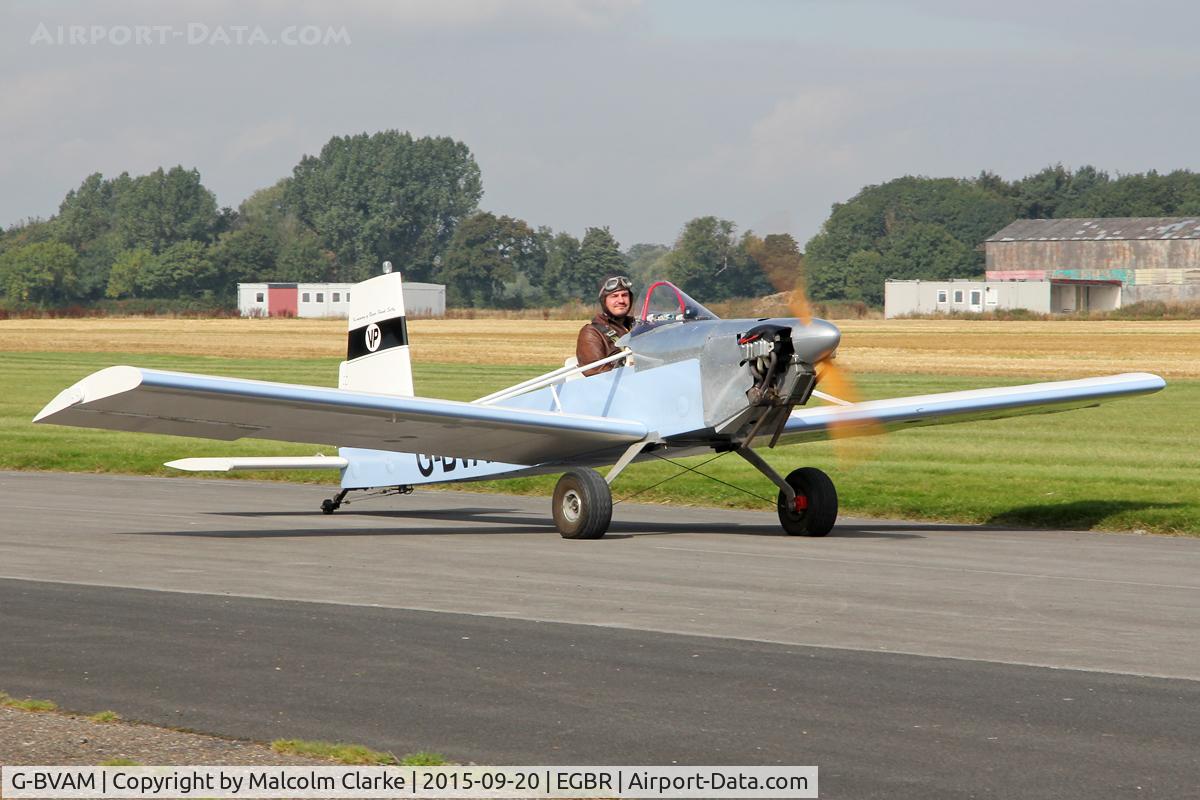 G-BVAM, 1993 Evans VP-1 Volksplane C/N PFA 062-12132, Evans VP-1 Volksplane at The Real Aeroplane Company's Helicopter Fly-In, Breighton Airfield, September 20th 2015.