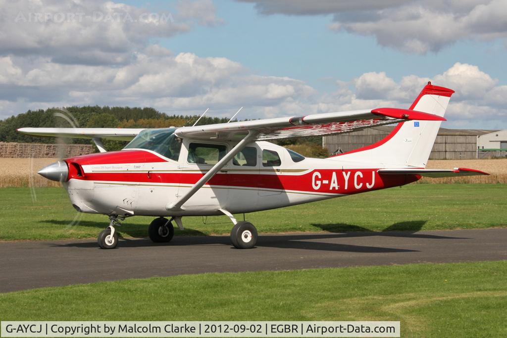 G-AYCJ, 1968 Cessna TP206D Turbo Super Skylane C/N T206-0552, Cessna TP206D Super Skylane at The Real Aeroplane Club's Wings & Wheels Weekend, Breighton Airfield, September 2nd  2012.