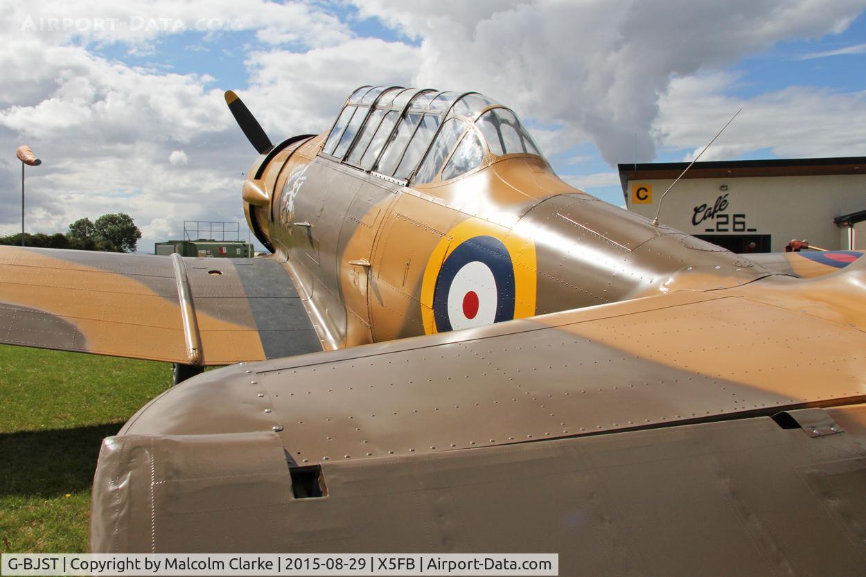 G-BJST, 1953 Canadian Car & Foundry T-6H Harvard Mk.4M C/N 14A-2429, Canadian Car & Foundry T-6H Harvard Mk4M. 'Wackey Wabbit' at Fishburn Airfield, August 29th 2015.