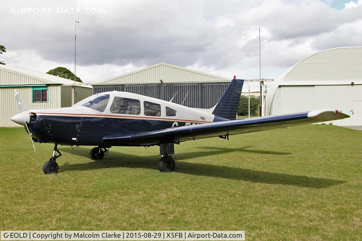 G-EOLD, 1985 Piper PA-28-161 Cherokee Warrior II C/N 28-8516030, Piper PA-28-161 Cherokee Warrior II at Fishburn Airfield, August 29th 2015.