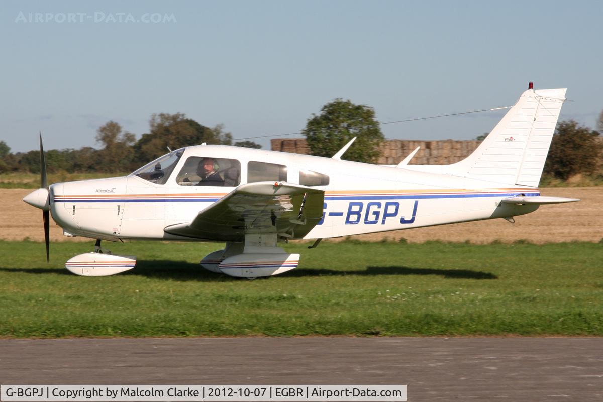 G-BGPJ, 1979 Piper PA-28-161 Cherokee Warrior II C/N 28-7916288, Piper PA-28-161. Hibernation Fly-In, The Real Aeroplane Company, Breighton Airfield, October 7th2012.
