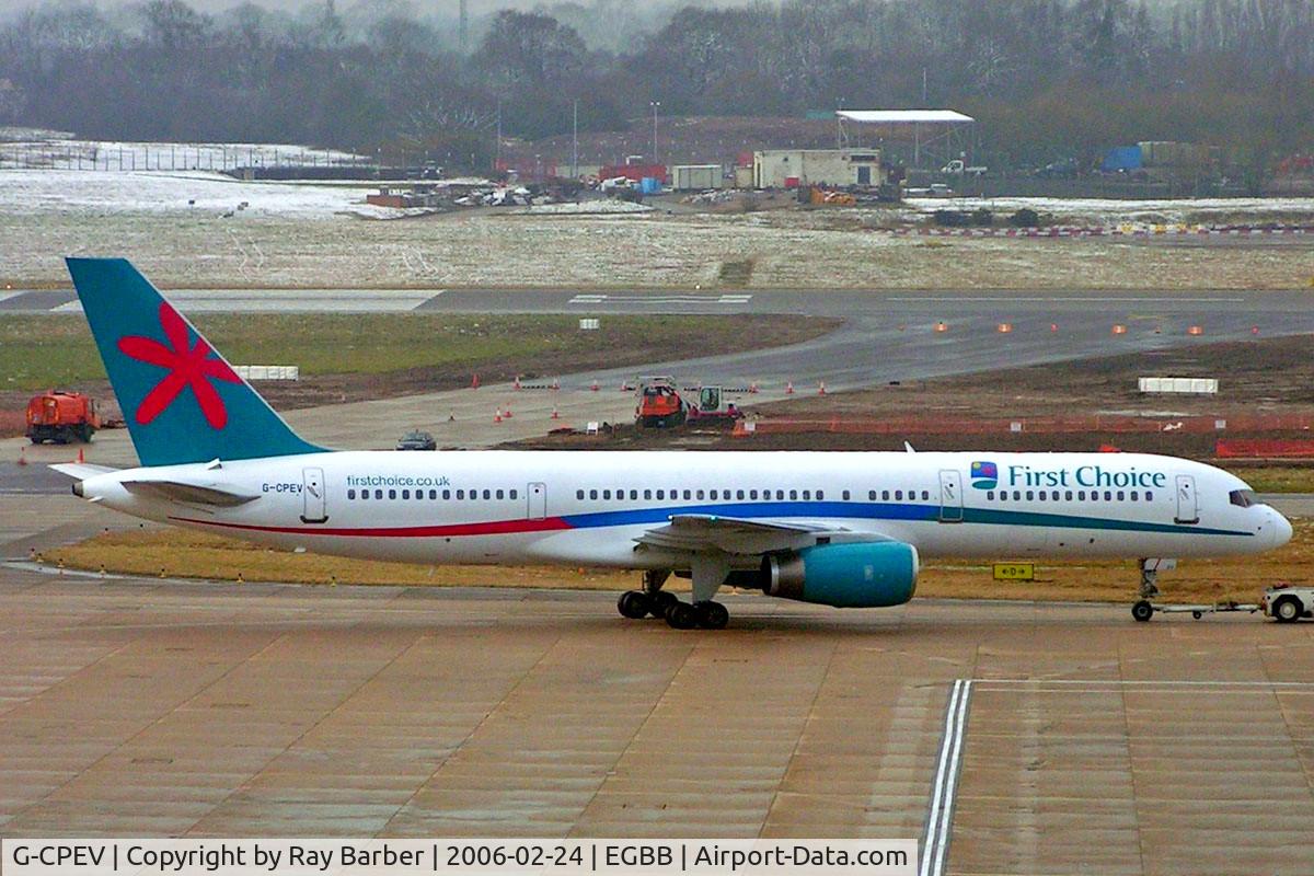 G-CPEV, 1999 Boeing 757-236 C/N 29943, Boeing 757-236 [29943] (First Choice Airways) Birmingham Int'l~G 24/02/2006